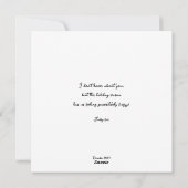 クリスマスの木の下をうろつく猫。 シーズンカード (裏面)