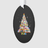 クリスマスの木の司書の本の愛好家クリスマス オーナメント (正面)