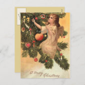 クリスマスの木の天使 シーズンポストカード (正面/裏面)