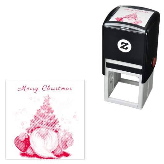 クリスマスの木の帽子とギフトと可愛い格言-おもしろい セルフインキングスタンプ (インサイチュ)