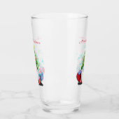 クリスマスの木の帽子とギフトと可愛い格言-おもしろい タンブラーグラス (左)