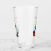 クリスマスの木の帽子とギフトと可愛い格言-おもしろい タンブラーグラス (右)