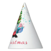 クリスマスの木の帽子とギフトと可愛い格言-おもしろい パーティーハット (右)