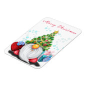 クリスマスの木の帽子とギフトと可愛い格言-おもしろい マグネット (左側)