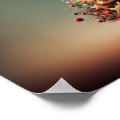 クリスマスの木の木はクリスマスバウブルでいっぱいだ。 ポスター (角)