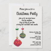 『クリスマスの木を持つビンテージの少女』 エレン・クラプスダル 招待状 (裏面)