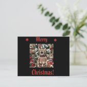 クリスマスの木を歌うセーターを着た子猫3 シーズンポストカード (スタンド正面)