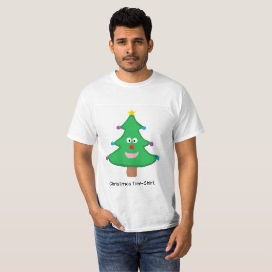 クリスマスの木ワイシャツ Tシャツ (正面フル)