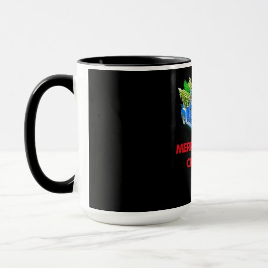クリスマスの木製トラック マグカップ (左)