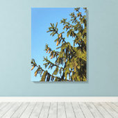 クリスマスの木 キャンバスプリント (インサイチュ (ウッドフロア))