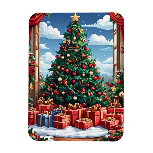 クリスマスの木 マグネット (縦)