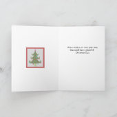 クリスマスの木、地球の平和、祖父母のために シーズンカード (内部)
