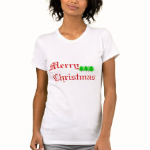 クリスマスの木 赤と緑のフェスティブTシャツ