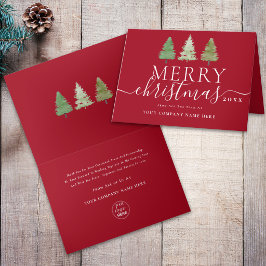 クリスマスの木 Corporate Merry Christmas Trees Company Lo シーズンカード