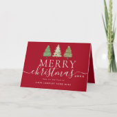 クリスマスの木 Corporate Merry Christmas Trees Company Lo シーズンカード (正面)