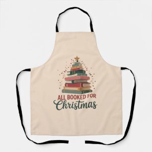 クリスマスの本の予約が完了しました 本のツリー クリスマスの先生 エプロン