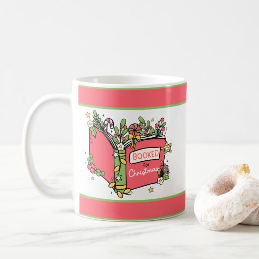 クリスマスの本の読み物 コーヒーマグカップ (ドーナツ)