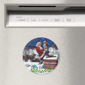 クリスマスの本を届けるサンタ ウイエス マグネット (インサイチュ (食洗機))