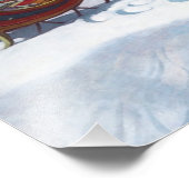 クリスマスの本を届けるサンタ・クラウス フォトプリント            (角)