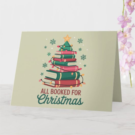 クリスマスの本好きな司書のためのツリー カード (蘭)
