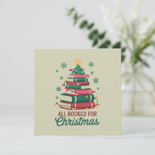 クリスマスの本好き司書のためのツリー 招待状