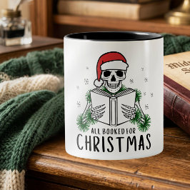 クリスマスの本好き ツートーンマグカップ