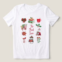 クリスマスの本好きTシャツ トリブレンドシャツ