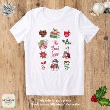 クリスマスの本好きTシャツ トリブレンドシャツ