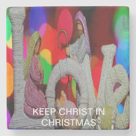 クリスマスの本質を愛と共に - 降臨の情景 ストーンコースター (正面)