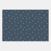 クリスマスの村かわいいシンプル3色の休日 ラッピングペーパーシート (正面3)