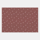 クリスマスの村かわいいシンプル3色の休日 ラッピングペーパーシート (正面2)