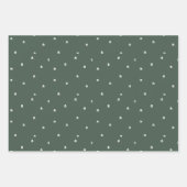 クリスマスの村かわいいシンプル3色の休日 ラッピングペーパーシート (正面)