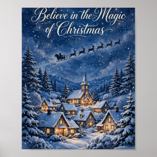 クリスマスの村の魔法を信じて ポスター
