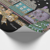 クリスマスの村15のft ラッピングペーパー (コーナー)