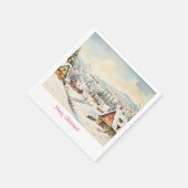 クリスマスの村 スタンダードカクテルナプキン (角)
