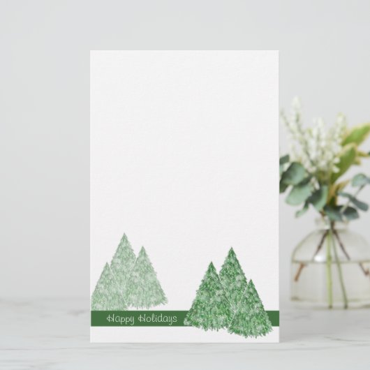 クリスマスの松の木の文房具- TBA 便箋 (スタンド正面)