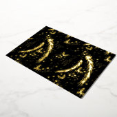 クリスマスの松の針写真バック平和の愛の喜び 箔シーズンカード (回転した状態)