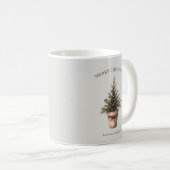クリスマスの松ぼっくりツリー  rustic holiday custom コーヒーマグカップ (正面右)