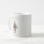 クリスマスの松ぼっくりツリー  rustic holiday custom コーヒーマグカップ (正面左)