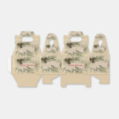 クリスマスの松ぼっくり 雪の結晶 鳥 フェイバーボックス (折り畳みなし)