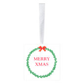 クリスマスの松リースかわいい小妖精や小人&エンジェル キューブオーナメント (右)