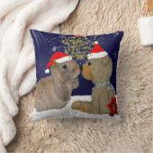 クリスマスの枕のバニー愛 クッション (ブランケット)