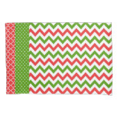 クリスマスの枕箱の赤いおよび緑パターン 枕カバー (正面)