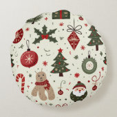 クリスマスの枕 ラウンドクッション (裏面)