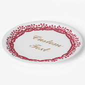 クリスマスの果実のリースのカスタムな紙皿 ペーパープレート (アングル)