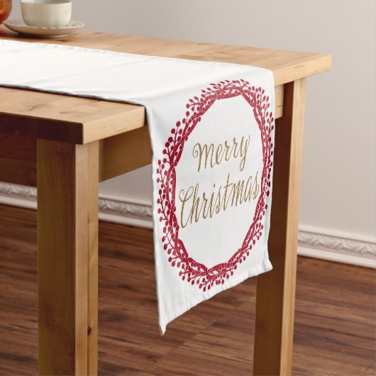クリスマスの果実のリースのテーブルのランナー ショートテーブルランナー (インサイチュ)