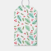 クリスマスの枝と果実 ギフトタグ (正面)