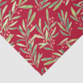 クリスマスの枝と赤の果実 薄葉紙 (詳細)