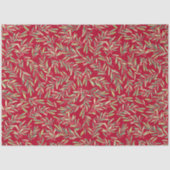 クリスマスの枝と赤の果実 薄葉紙 (正面)