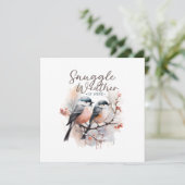 クリスマスの枝に鳥が寄り添う天気はここにいる シーズンカード (スタンド正面)